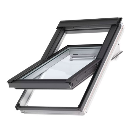 Ventana para tejado giratoria eléctrica VELUX GGU poliuretano blanco