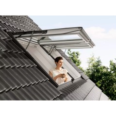 Ventana para tejado proyectante eléctrica VELUX GPU poliuretano blanco - Velux