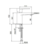 Monomando lavabo LUCA cromo - 14107 2