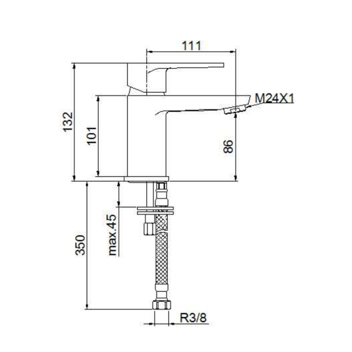Monomando lavabo LUCA cromo - 14107 2