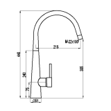 Monomando fregadero TUBULAR cromo - 82659 2