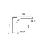 Monomando lavabo (AF) MOON cromo - 29107 2