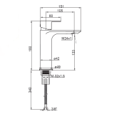 Monomando lavabo (AF) ONE cromo - 44109 2