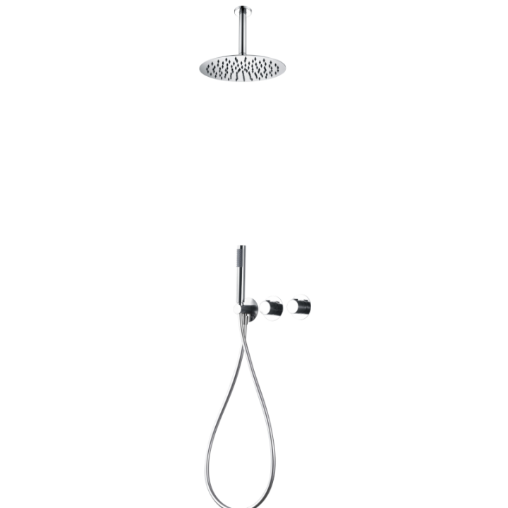 Kit termostático ducha empotrado 2-vías BREDA cromo - GTB056 1