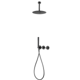 Kit termostático ducha empotrado 2-vías BREDA black gun metal - GTB056/BGM 1