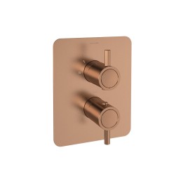 Termostático ducha empotrado 2-Vías ODISEA cobre cepillado - 398722SCUC 1