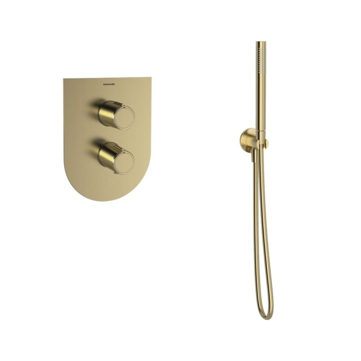 Kit termostático ducha empotrado Tzar oro cepillado - SK3487011OC 1