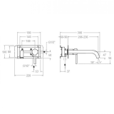 Monomando lavabo empotrado DRAKO cromo - 33200* 4