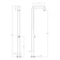 Columna ducha jardin piscina HIDROTERAPIA acero inoxidable - COLEX1