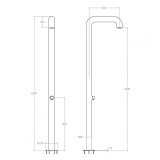 Columna ducha jardin piscina HIDROTERAPIA cobre cepillado - COLEX1CUC 2