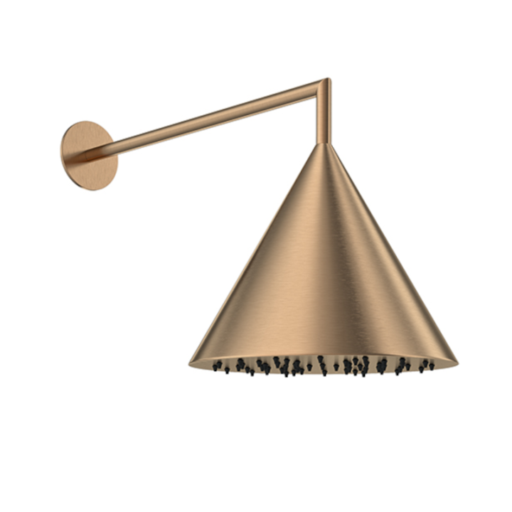 Rociador ducha cónico Ø200mm ARTEMISA cobre cepillado - RCON300CUC 1