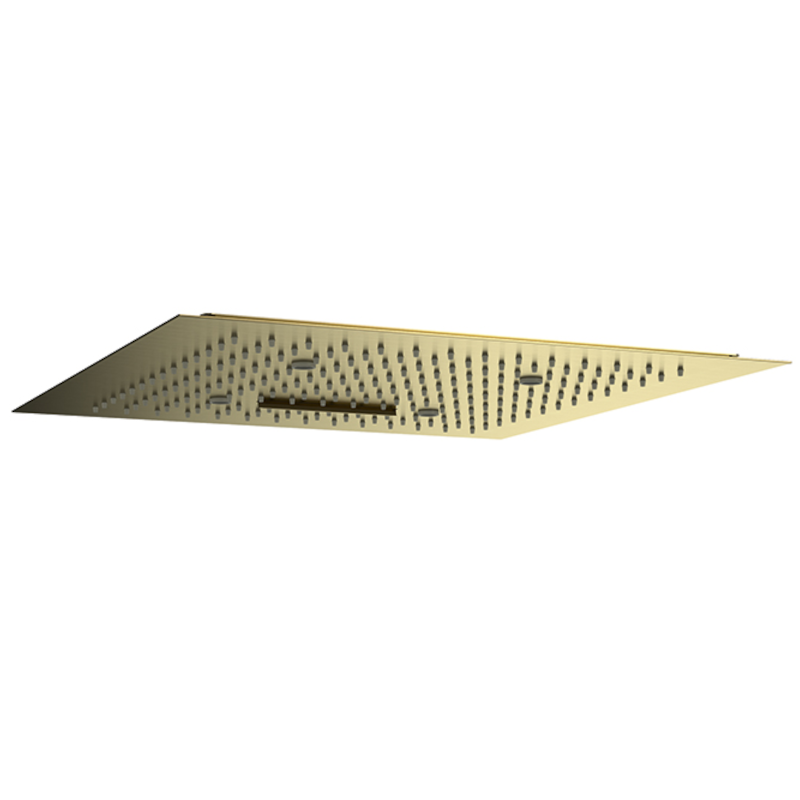 Rociador ducha RS cuadrado 450x450 mm oro cepillado - RE2K450OC