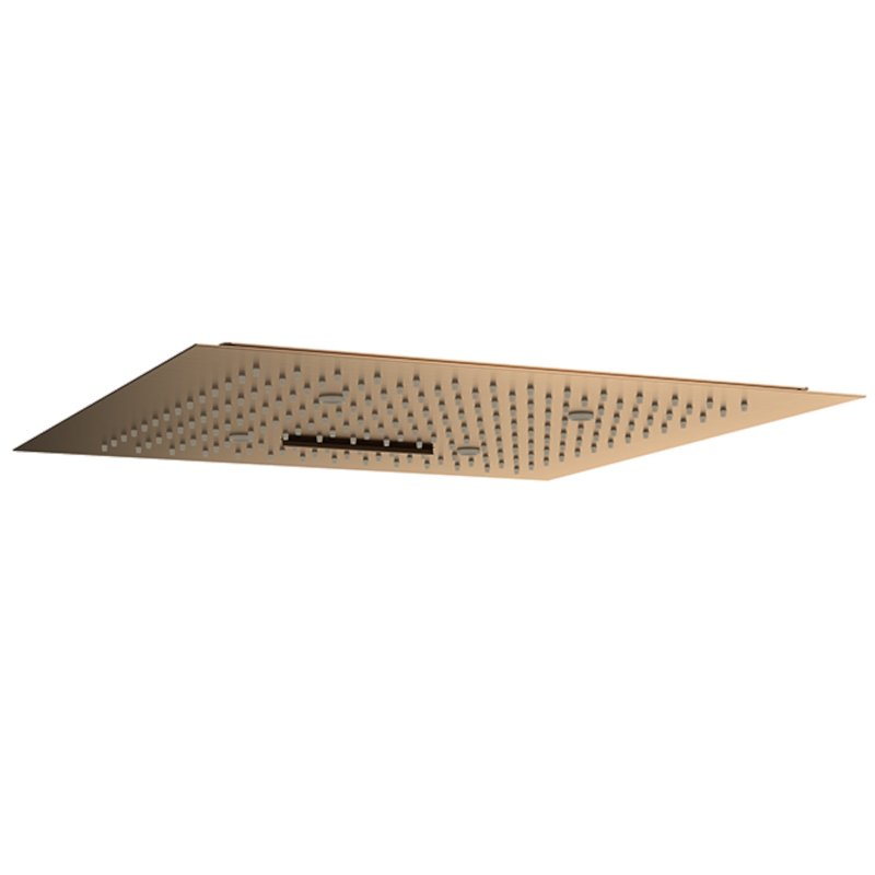 Rociador ducha RS cuadrado 450x450 mm cobre cepillado - RE2K450CUC