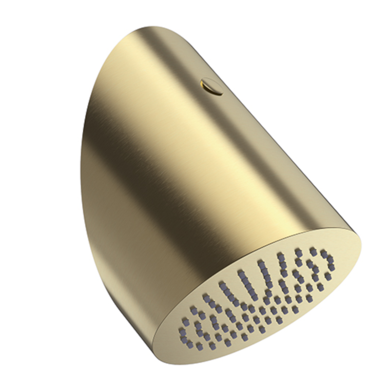 Rociador ducha RS cilíndrico Ø154 mm TUBE oro cepillado - RIR02OC