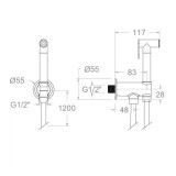 Monomando empotrado bidé WC MAGNET cromo - 114604WC 2