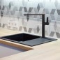 Monomando fregadero caño giratorio RS negro mate - 388401MCNM