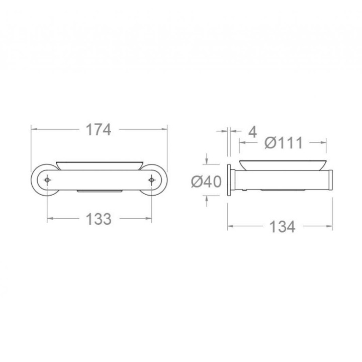 Jabonera pared ERGOS cobre cepillado - SOP02CUC 2