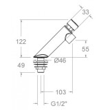 Grifo temporizado lavabo inclinado SOLESTOP cromo - 745803 2