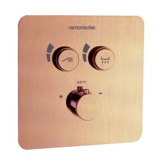 Termostático ducha empotrado 2-vías RS SMART cobre cepillado - 85T201SCUC - Ramón Soler
