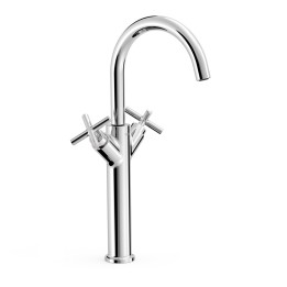 Bimando lavabo alto XL MONTBLANC-TRES cromo - 28380301 1