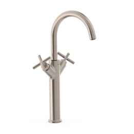 Bimando lavabo alto XL MONTBLANC-TRES acero - 28380301AC 1