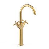 Bimando lavabo alto XL MONTBLANC-TRES oro mate - 28380301OM 1