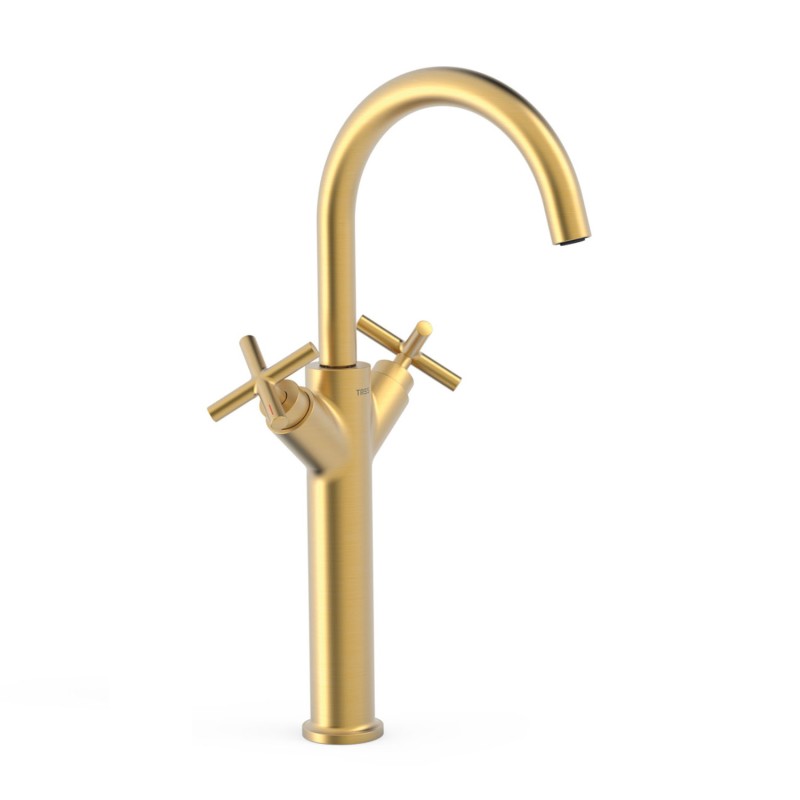 Bimando lavabo alto XL MONTBLANC-TRES oro mate - 28380301OM