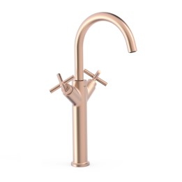 Bimando lavabo alto XL MONTBLANC-TRES oro rosa mate - 28380301OPM 1