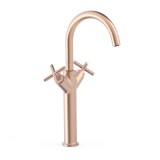 Bimando lavabo alto XL MONTBLANC-TRES oro rosa mate - 28380301OPM 1