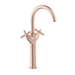 Bimando lavabo alto XL MONTBLANC-TRES oro rosa mate - 28380301OPM - Tres