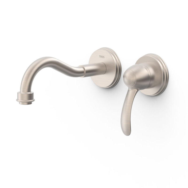 Monomando lavabo empotrado TRES-CLASIC acero - 24220001AC