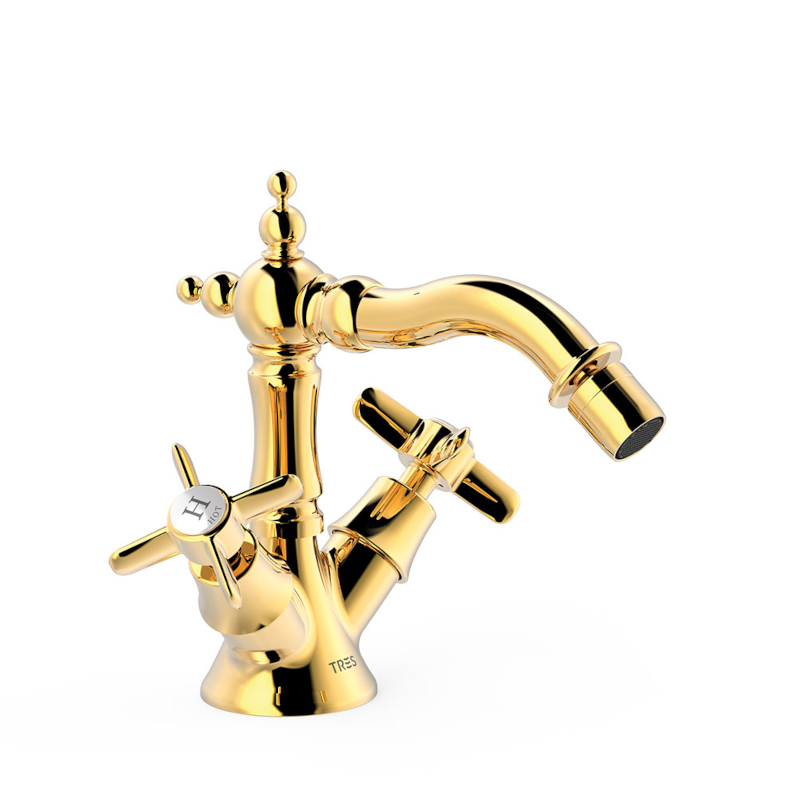 Bimando bidé TRES-CLASIC oro brillo - 24212202OR