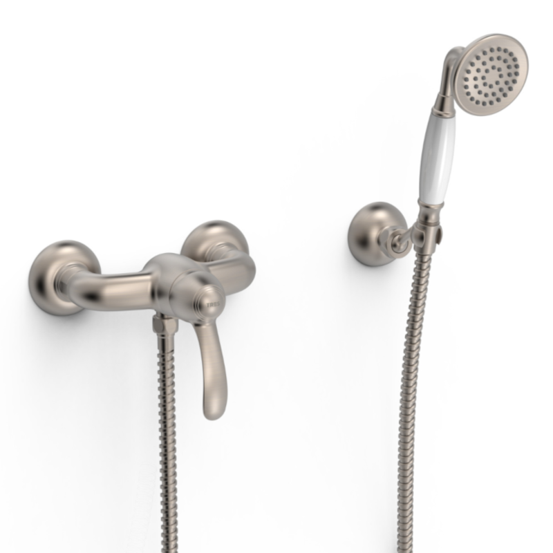 Monomando ducha TRES-CLASIC acero - 24216701AC