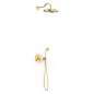 Kit monomando ducha TRES-CLASIC oro brillo - 24218003OR
