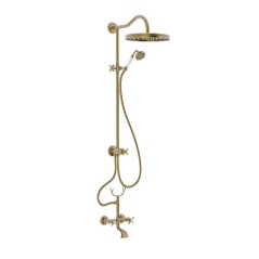 Conjunto bimando baño-ducha TRES-CLASIC latón viejo mate - 24217602LM - Tres