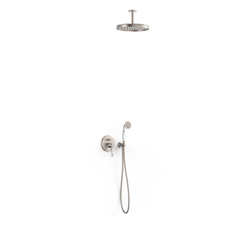 Kit monomando ducha empotrado 2-vías TRES-CLASIC acero - 24218004AC