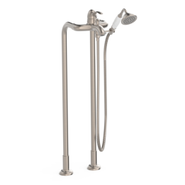 Monomando baño-ducha a suelo TRES-CLASIC acero - 24219402AC 1