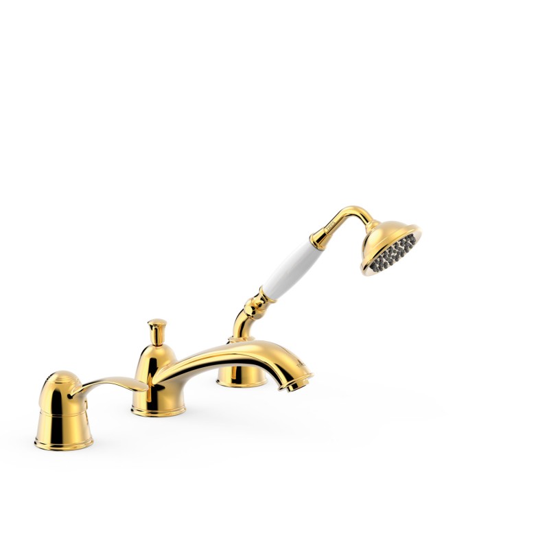 Monomando baño-ducha repisa TRES-CLASIC oro brillo - 24214501OR