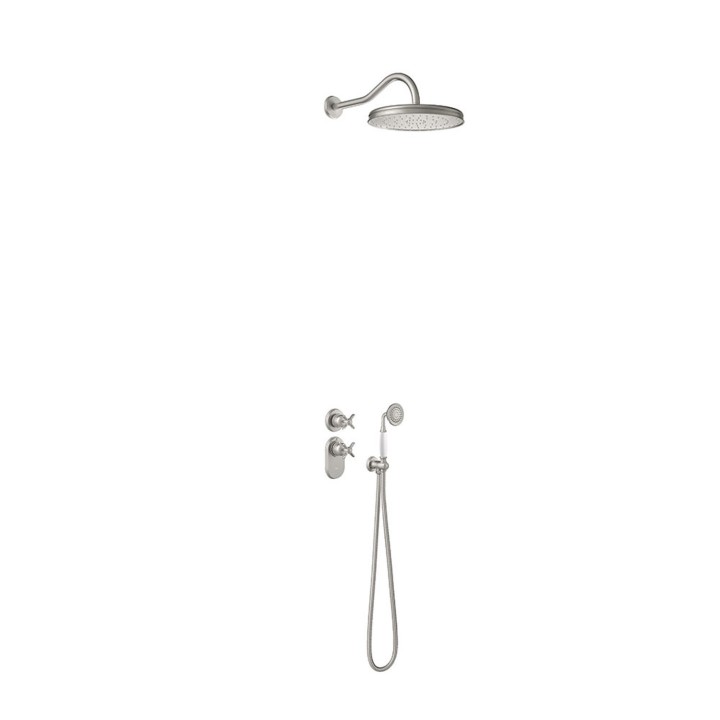 Kit termostático ducha empotrado 2-v block system TRES-CLASIC acero - 24235202AC 1