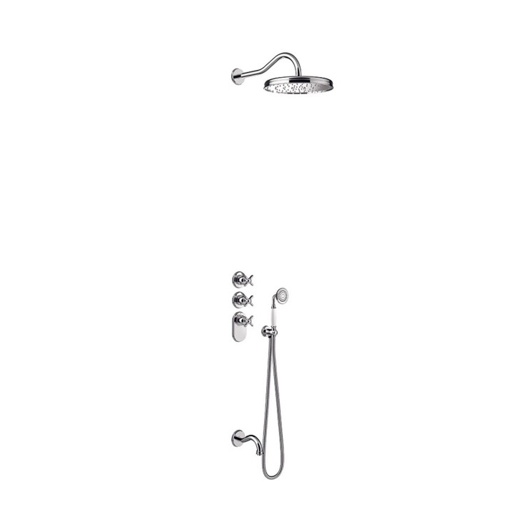 Kit termostático baño-ducha 3-v block system TRES-CLASIC cromo - 24235301 1