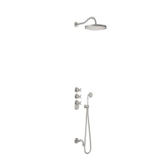 Kit termostático empotrado block system TRES-CLASIC acero - 24235301AC - Tres