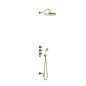 Kit termostático empotrado block system TRES-CLASIC latón viejo mate - 24235301LM