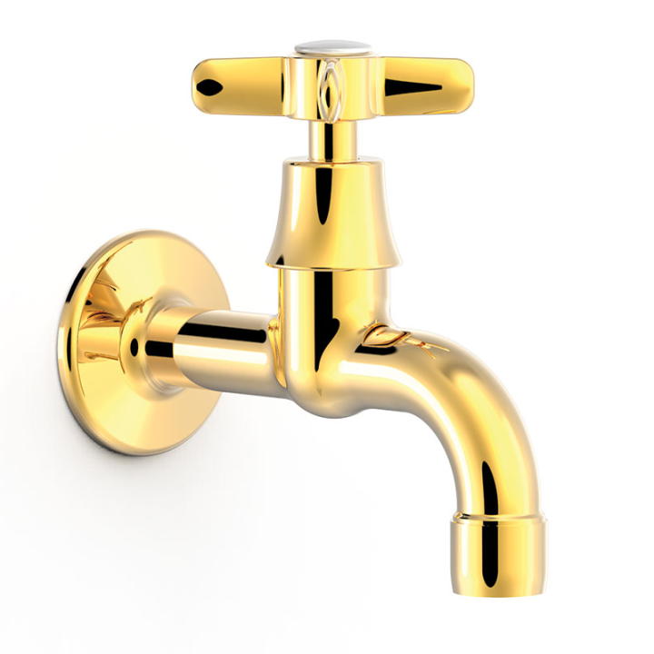 Grifo lavadero 1 agua TRES-CLASIC oro brillo - 24252001OR 1