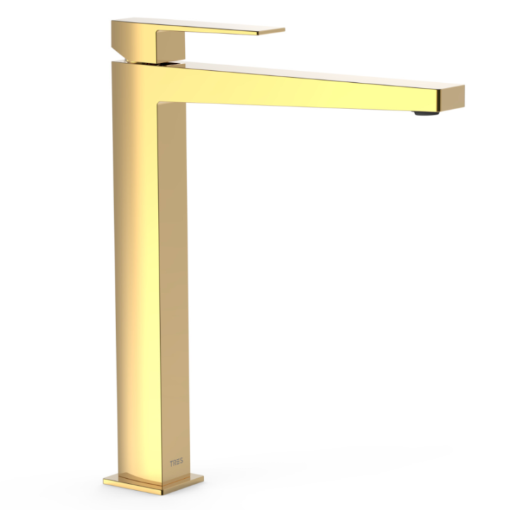 Monomando lavabo alto XL SLIM-TRES oro brillo - 20210305OR 1