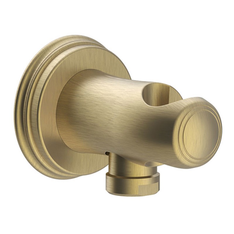 Soporte ducha con toma CLASIC latón viejo mate - 24218201LM