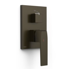 Monomando ducha empotrado 2-vías SLIM-TRES RAPID-BOX negro bronce - 20228110KMB - Tres