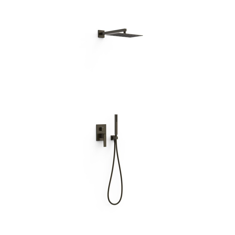 Kit monomando ducha empotrado 2-vías SLIM-TRES RAPID-BOX negro bronce - 20238004KMB