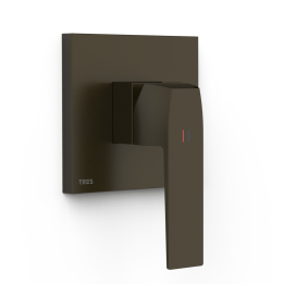 Monomando ducha empotrado 1-vía SLIM-TRES RAPID-BOX negro bronce - 20227810KMB 1
