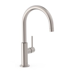 Monomando lavabo alto maneta lateral STUDY-TRES acero - 26290402AC - Tres