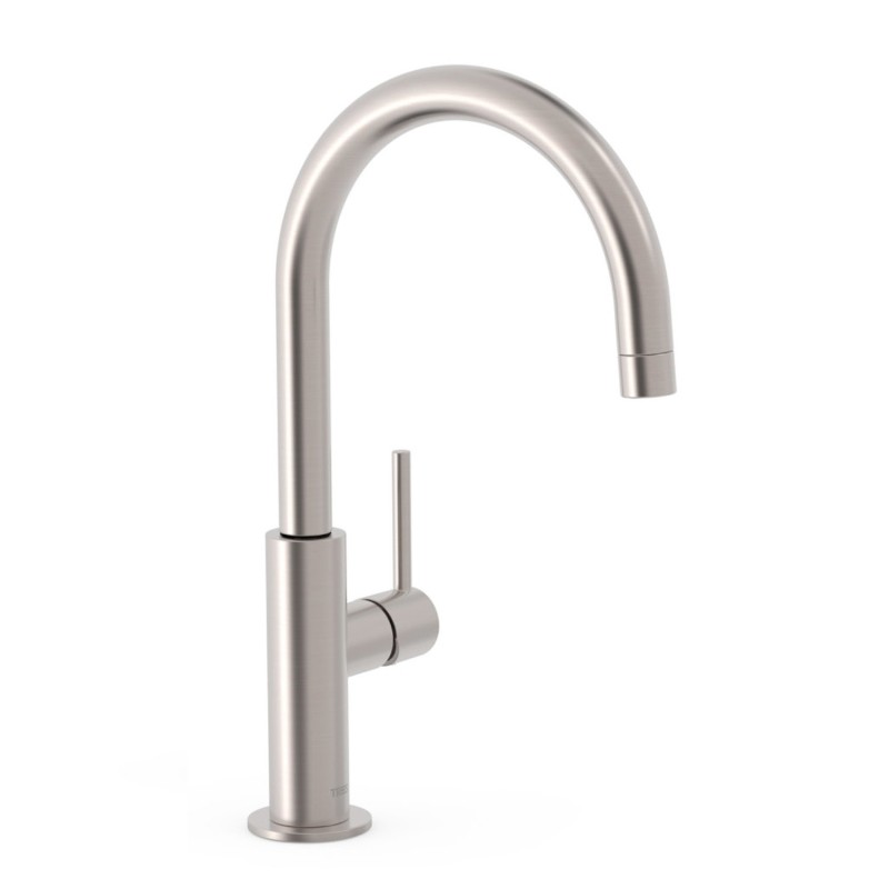 Monomando lavabo alto maneta lateral STUDY-TRES acero - 26290402AC